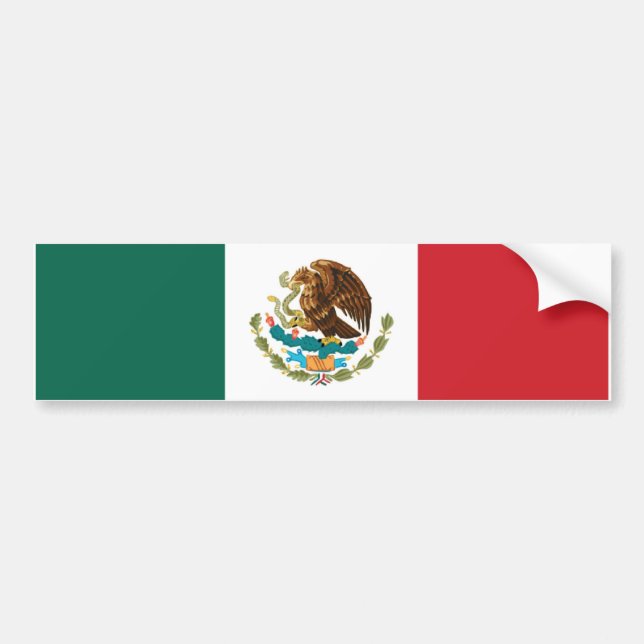 Flag Mexico Bumper Sticker (Front)