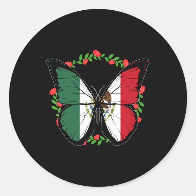 Flag Mexico Independence Day Mexican Men Women Kid Classic Round Sticker (Front)