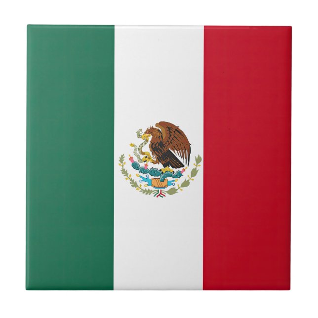Flag Mexico Tricolor Tile (Front)