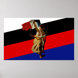 flag mix flag Liberty Leading the People Poster