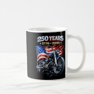 Flag Motorcycle Biker 250 Years American Coffee Mug