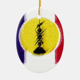 flag ncl FRA KNK Ceramic Tree Decoration