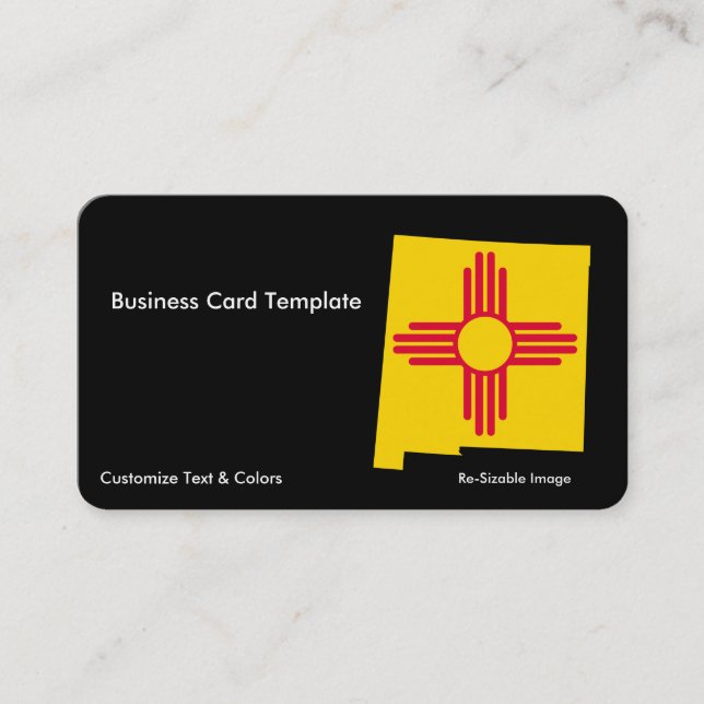 Flag New Mexico State Business Card  (Front)