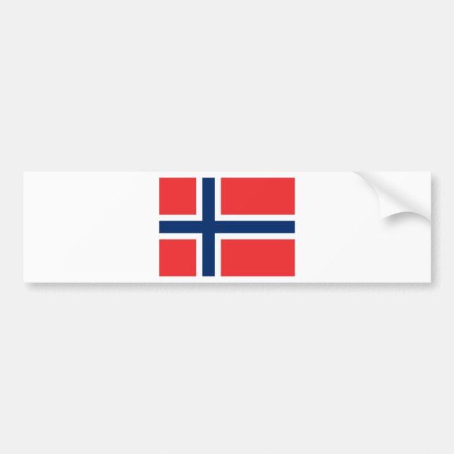 Flag Norway Bumper Sticker (Front)