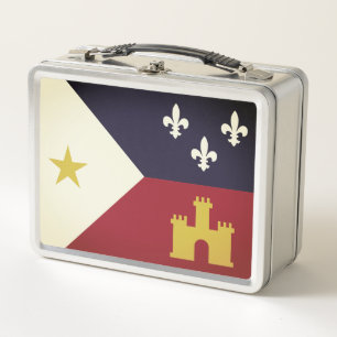 Flag of Acadiana,  Louisiana Metal Lunch Box