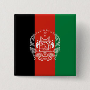 Flag of Afghanistan 15 Cm Square Badge
