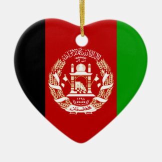 Flag of Afghanistan Ceramic Tree Decoration