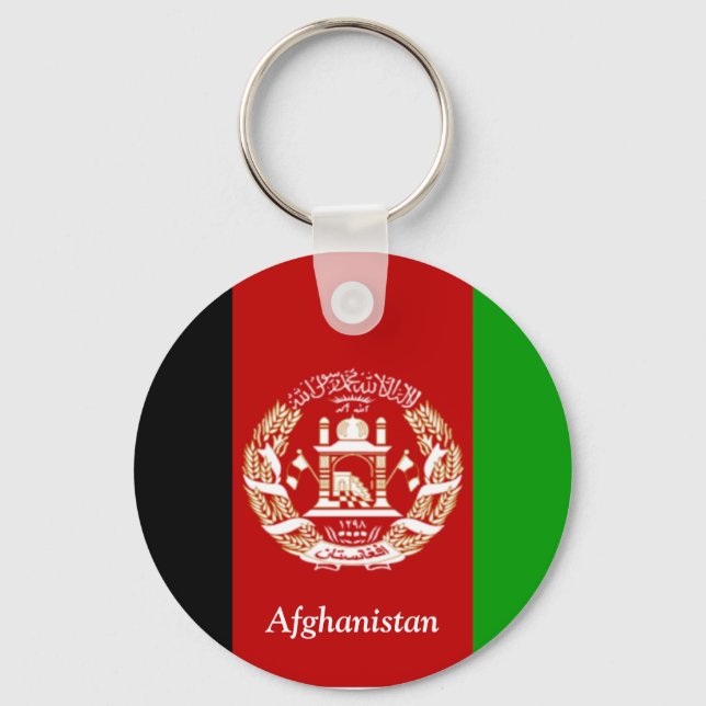 Flag of Afghanistan Key Ring (Front)