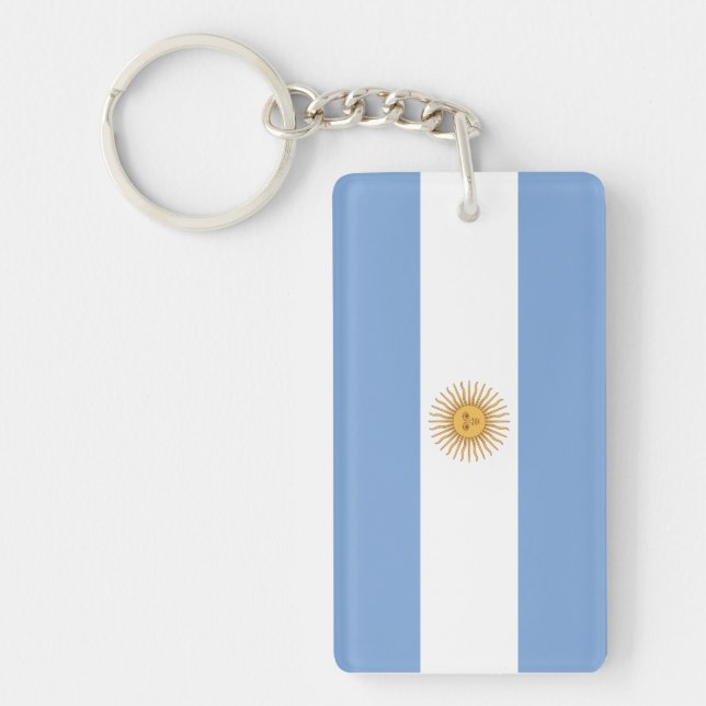 Flag of Agentina Key Ring (Front)