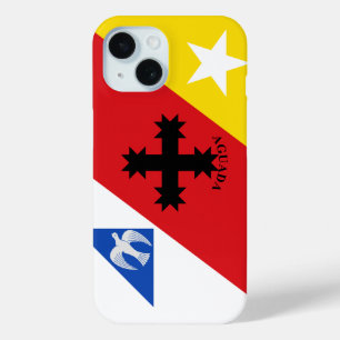 Flag of Aguada, Puerto Rico iPhone 15 Case
