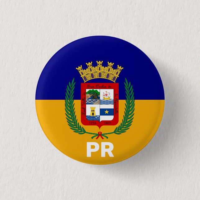 Flag of Aguadilla, Puerto Rico 3 Cm Round Badge (Front)