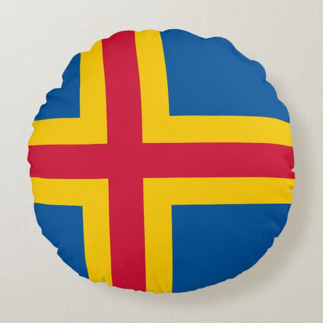 Flag of Åland Round Cushion (Front)