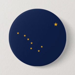 Flag of Alaska 7.5 Cm Round Badge