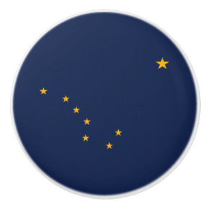 Flag of Alaska Ceramic Knob