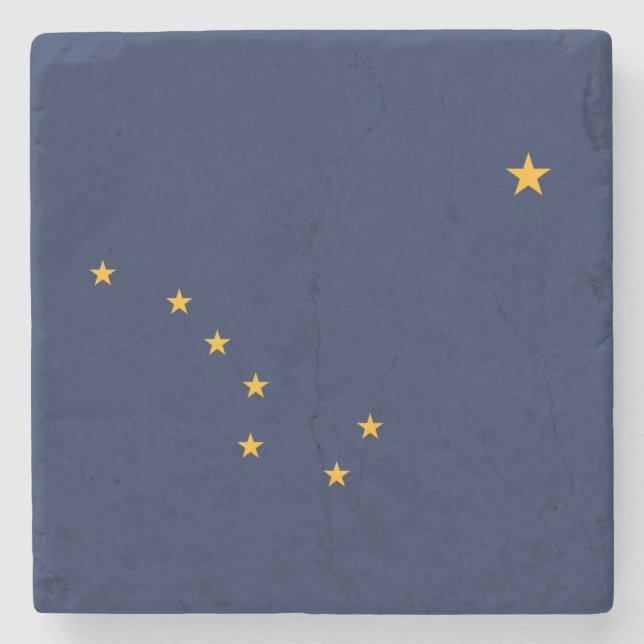 Flag of Alaska Stone Coaster (Front)