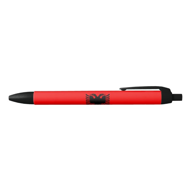Flag of Albania Black Ink Pen (Top)