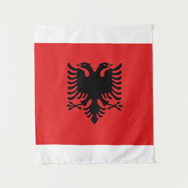 Flag of Albania - Flamuri Kombëtar - Albanian Flag Tapestry (Front)