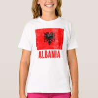 Flag of Albania "Grunge" Look