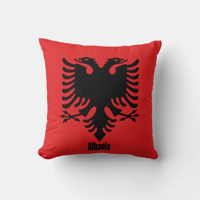 Flag of Albania, labelled Cushion (Front)