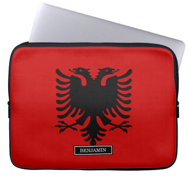 Flag of Albania Laptop Sleeve (Front)