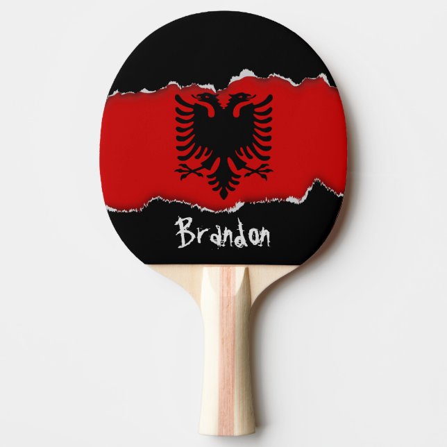 Flag of Albania Ping Pong Paddle (Front)