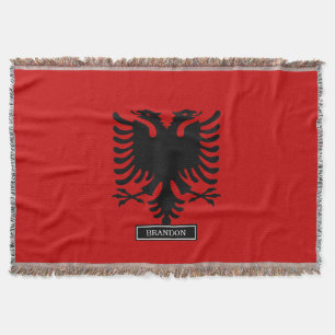 Flag of Albania Throw Blanket