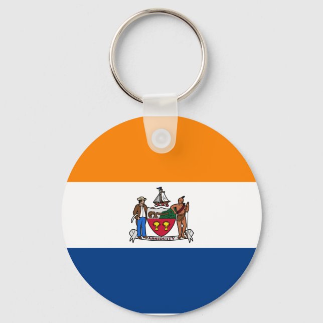 Flag of Albany, New York Key Ring (Front)