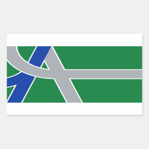 Flag of Albany, Oregon Rectangular Sticker