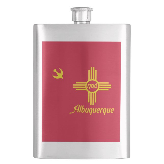 Flag of Albuquerque, New Mexico Flask (Front)