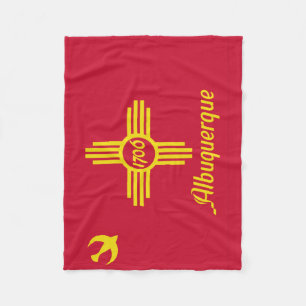 Flag of Albuquerque, New Mexico Fleece Blanket