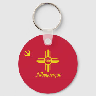 Flag of Albuquerque, New Mexico Keychain