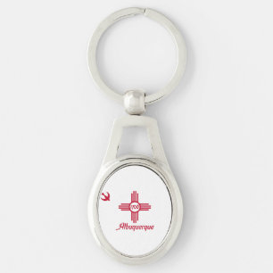 Flag of Albuquerque, New Mexico Keychain
