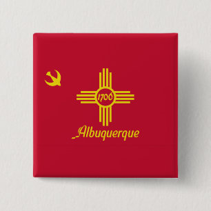 Flag of Albuquerque, New Mexico Pinback Button