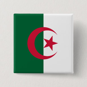 Flag of Algeria 15 Cm Square Badge
