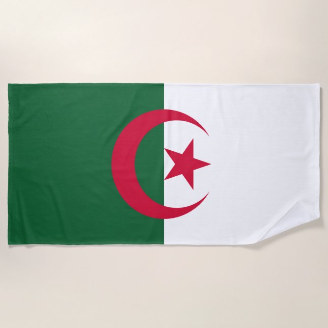 Flag of Algeria Beach Towel (Front)