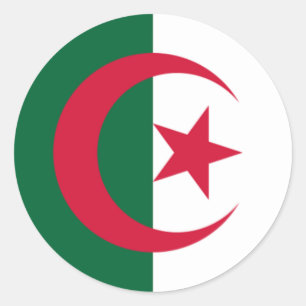 Flag of Algeria Laptop Sleeve Classic Round Sticker