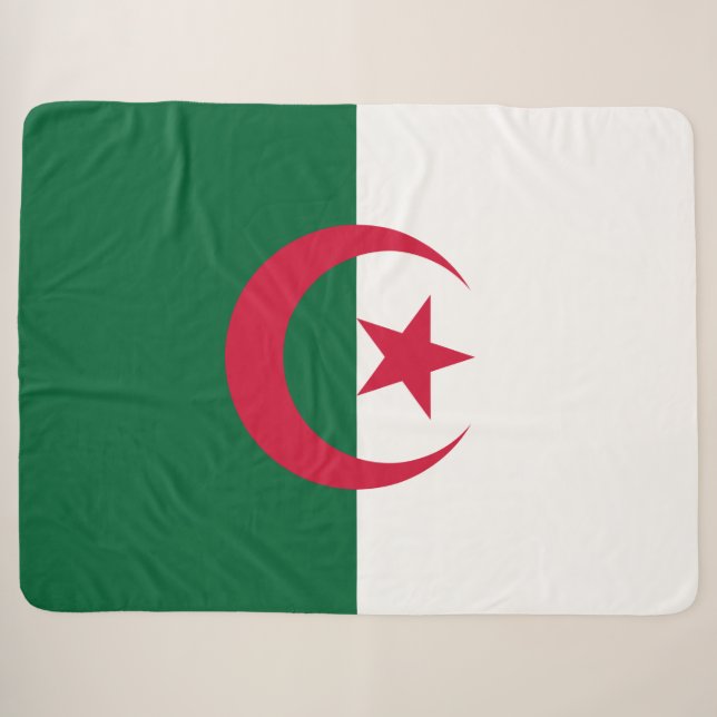 Flag of Algeria Sherpa Blanket (Front (Horizontal))