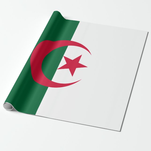 Flag of Algeria Wrapping Paper (Unrolled)