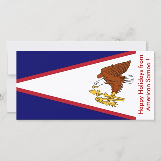 Flag of American Samoa, Happy Holidays from U.S.A. Holiday Card (Front)