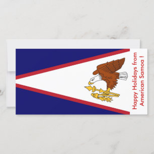 Flag of American Samoa, Happy Holidays from U.S.A. Holiday Card