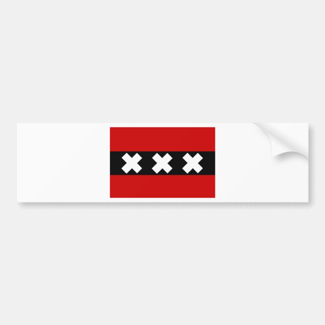 Flag of Amsterdam Bumper Sticker (Front)