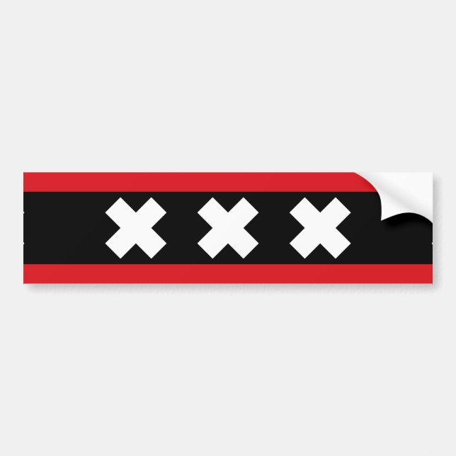 Flag of Amsterdam Bumper Sticker (Front)