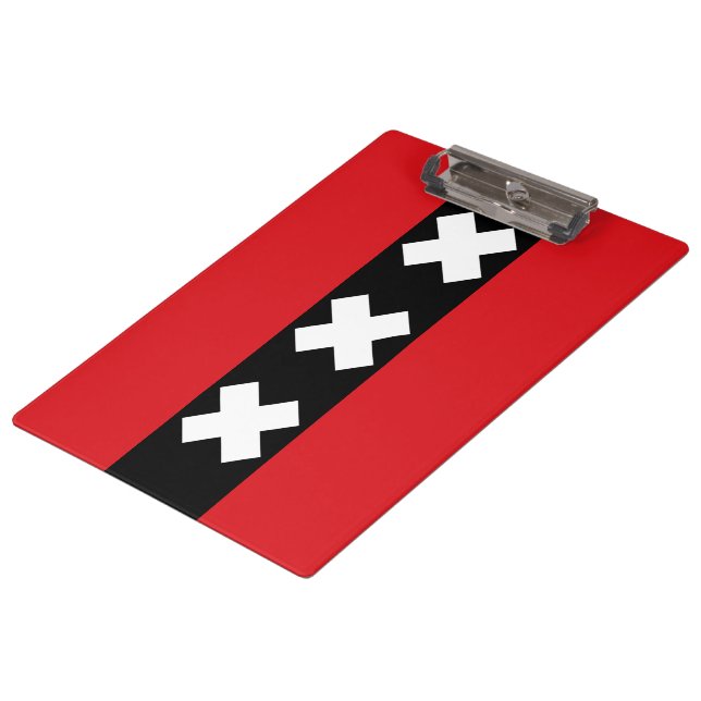 Flag of Amsterdam Clipboard (Angled)