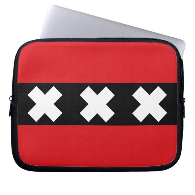Flag of Amsterdam Laptop Sleeve (Front)