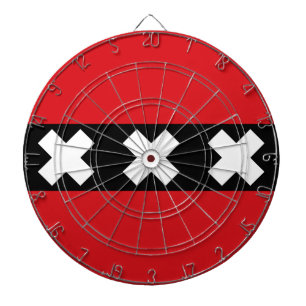 Flag of Amsterdam, Netherlands Dartboard