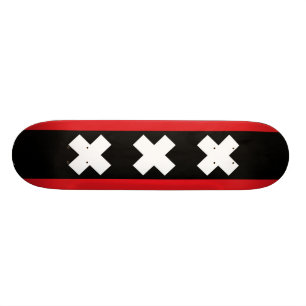 Flag of Amsterdam, Netherlands Skateboard