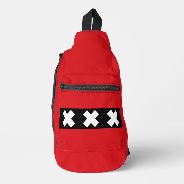 Flag of Amsterdam, Netherlands Sling Bag (Front)