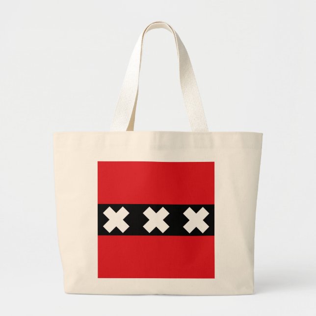 Flag of Amsterdam, Netherlands Tote Bag (Front)