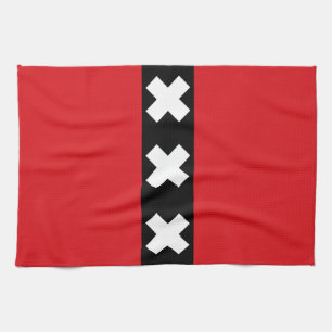 Flag of Amsterdam, Netherlands Tote Bag Tea Towel