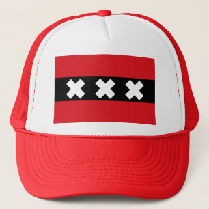 Flag of Amsterdam, Netherlands Trucker Hat